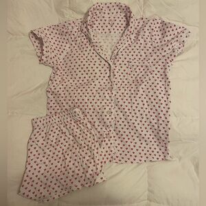 Roller rabbit pink heart polo pajamas
